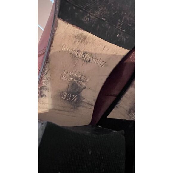 Russell & Bromley Tan Tassal Brown Leather Chelsea side zip boots side 9 EU 39.5 - Picture 10 of 12